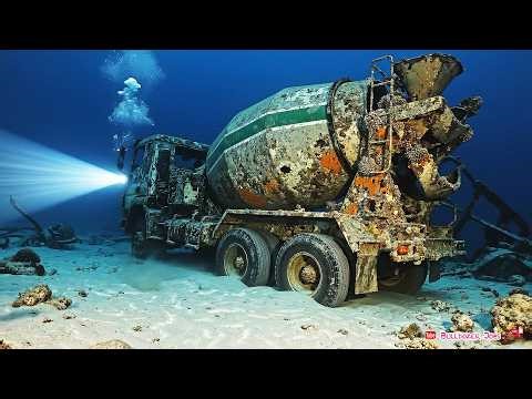 20 Years Underwater! Abandoned Concrete Mixer Truck Discovered