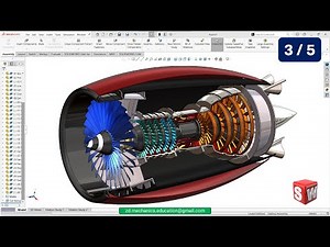 03 - Designing a Jet Engine in SolidWorks - Turbofan 3D Modeling Tutorial (Part 3 of 5)