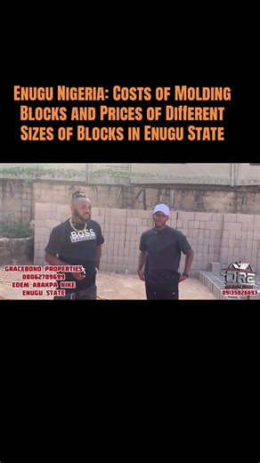Enugu Nigeria: Costs of Molding Blocks and Prices of Different Sizes of Blocks in Enugu State #nigeriatiktok🇳🇬🇳🇬🇳🇬 #realestatenigeria #nigeria #enugu #block