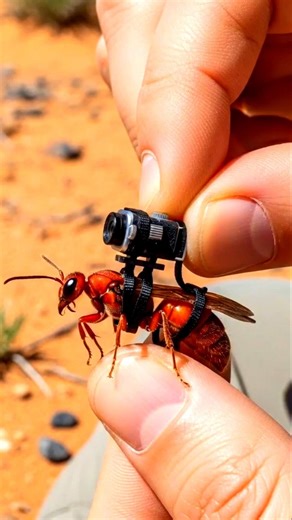Velvet Ant POV: Micro Camera Enters a Massive Underground Wasp Colony