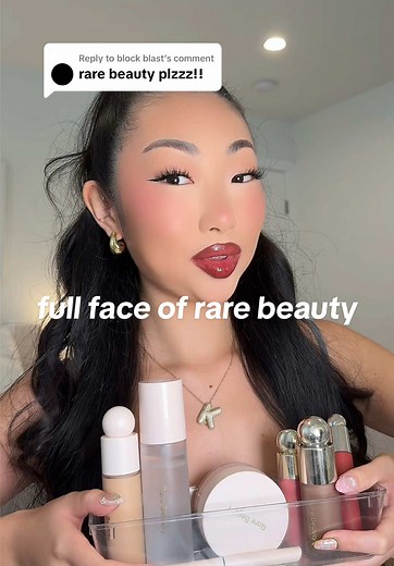 Full Face Makeup Tutorial Using Rare Beauty Contours