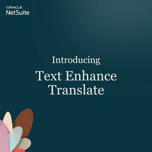 Text Enhance Translate is here! With #GenAI translation support for over 20 languages across the suite, customers using Text Enhance can simplify communication across teams and more easily expand into international markets. https://social.ora.cl/6186fHiWk | Oracle NetSuite
