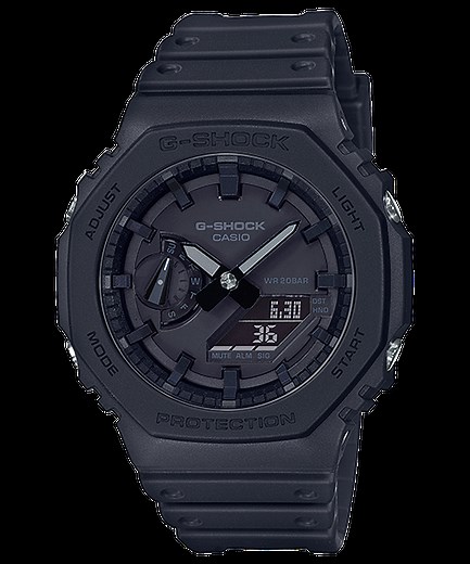 GA2100-1A1 | Monochrome Black Analog-Digital Watch | Casio G-SHOCK