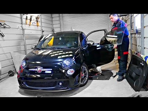 FIAT 500 DOOR WINDOW GLASS REPLACEMENT REMOVAL