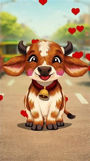 Gau Mata😳 | Cute Cow Animation #shorts