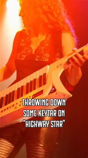 There is nothing more rock n roll than playing this solo on keytar 🤘 | Rebel Queens
