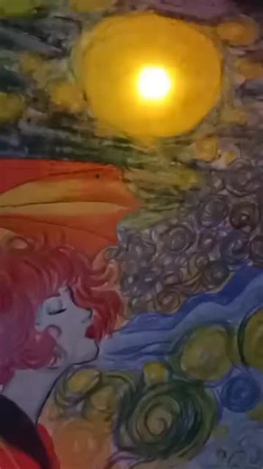 ‏#لوحة_فان_جوخ_ع_طريقتي 🙂✨🌌 #رسم🎨