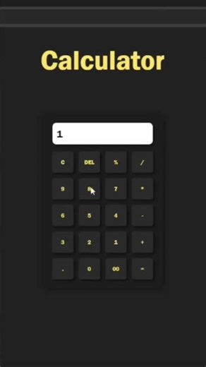 creat a calculator with #html #css & #javascript