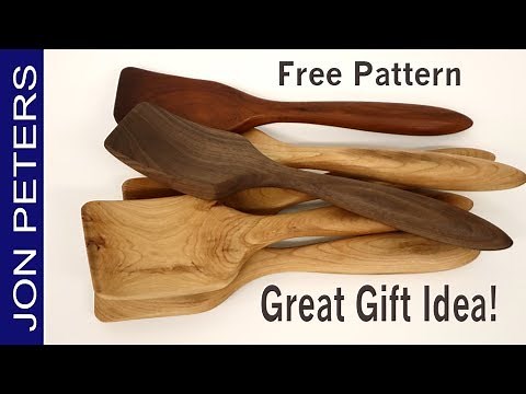 Make a Simple Wooden Spatula - Free Pattern on my Site