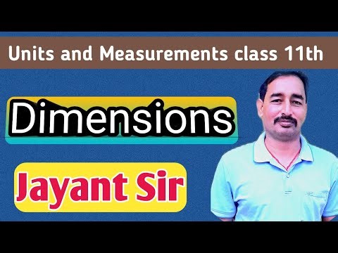 Units and Dimensions Class 11th | Physics Class 11th