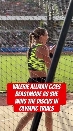 Valerie allman goes Beastmode as she wins the discus in olympic trials #track #discus