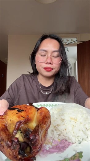 Roasted Chicken and Rice Mukbang Experience