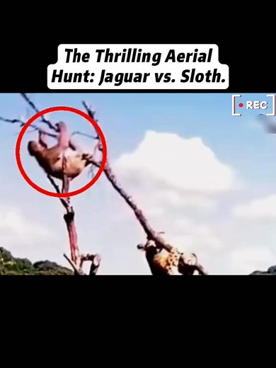 The Thrilling Aerial Hunt Jaguar vs. Sloth.#jaguar #wildanimal #annimals #animalsoftiktok #foryou #animalworld #animal #fyp #sloth #foryoupage | Phia ASMR