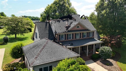 Burlington home struck by lightning Sunday night