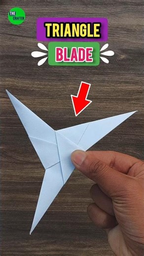 How to make the New paper triangle ninja blade , amezing origami paper Ninja blade , #shorts #craft