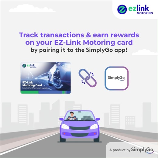 Experience seamless drives, earn rewards, and track all your transactions when you pair your EZ-Link Motoring card on the SimplyGo app! 🚘 📲 Here’s how to pair your EZ-Link Motoring card to the SimplyGo app: 1️⃣ Tap “Add Card ” then “EZ-Link / Concession Card / NETS FlashPay” 2️⃣ Enter your Motoring card’s 16-digit CAN ID or scan the card 3️⃣ Select “Next”, then “Confirm”, and you’re done! Plan and manage your motoring expenses without any fuss! 🚗 Download the SimplyGo app today and add your E
