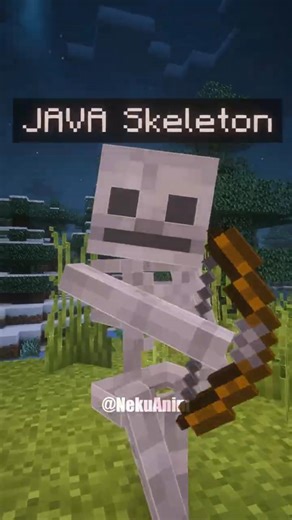 Java Skeleton VS Bedrock Skeleton 💀 - Minecraft Animation