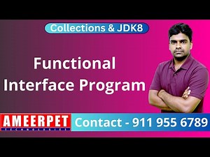 Functional Interface Program | JDK 8 | Ameerpet Technologies | By Srinivas