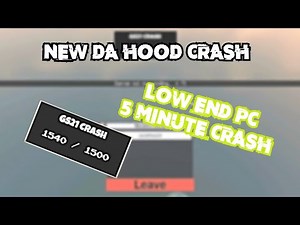 Da Hood CRASH SCRIPT, 5 MINUTE CRASH, NO CASH NEEDED, ANY PC!!!