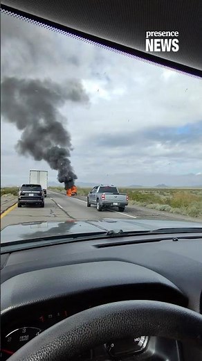 Pulled over on I-10 West near Salome, AZ and witnessed this intense car fire.