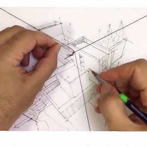 213K views · 2.2K shares | Easy draw three-point perspective "Bird's Eye View" By Reza Asgaripour | ARCFLY | Facebook