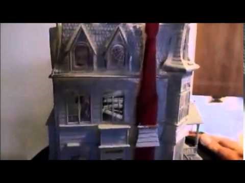 Addams Family Mansion Haunted House Model Kit Build Up Built Polar Lights Glow Ghost