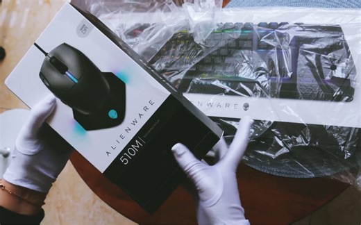 外星人键盘AW510K，鼠标510M开箱