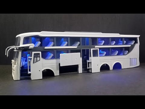 Easy & Simple‼️Making an RC Bus Interior 🚌 Skylander R25 Sleeper from PVC | DIY Miniature