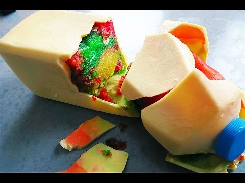 Chocolate Milk Bottle Frozen Rainbow Jello Gummy Surprise!!! Fun & easy DiY!