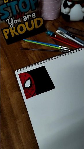 👉Spider man🕷️painting Miniature painting step-by-step✨#art #drawing #painting #spiderman✨