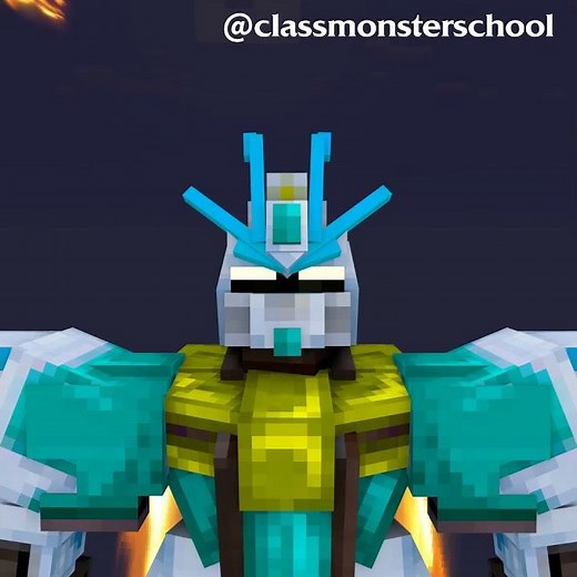 White Robot fights off Invading Robot - Minecraft Animation
