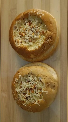 🧀 Air Fryer Cheese Stuffed Burger Bun Recipe 🍔
