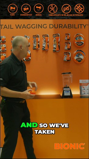 BIONIC Rubber transforms into chew toys designed with defensive geometry. This design deflects and counteracts the scissoring action of a dog's jaw, preventing damage. The dog actually slips off the sides, making BIONIC extra durable. #DogChews #BionicRubber #DogToys #PetProducts #DogHealth | BIONIC Dog Toys | Facebook