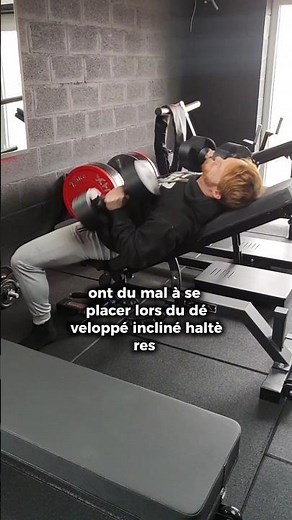 Apprendre à se placer au Développé incliné haltères #musculation #fitness #bodybuilding
