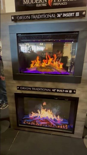 Modern Flames Orion Built-In 42" and 36" Electric Fireplace Insert - 3D Virtual Fireplace 2024 Expo