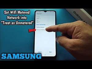 How to Set Wifi Metered Network into Treat as Unmetered in Samsung Galaxy A02