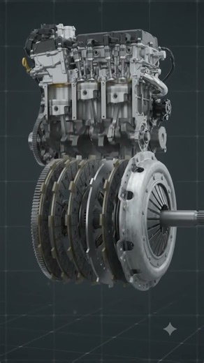 Working of a multi plate clutch system in an engine @ Vehicle engineering #automotiveengineering