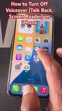 How to Turn Off Voiceover (Talk Back, Screen Reader) on iPhone