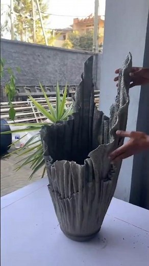 DIY Towel & Cement Flower Pot | Easy & Creative Planter Idea