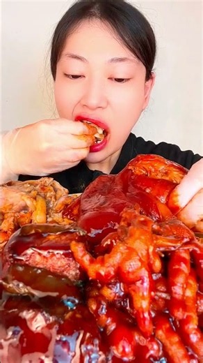 Spicy Pork Eating 🤤🥵 #asmr #mukbang #cookingchannel #foodchallenge