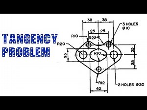 TANGENCY PROBLEM 15 || Engineering drawing || Technical drawing