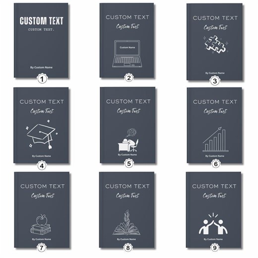 Personalized Notebook, Custom Text Notebook, Custom Icon Book, Custom Journal, Custom Book With Own Text, Company Gift, Quote Notebook Cover - Etsy