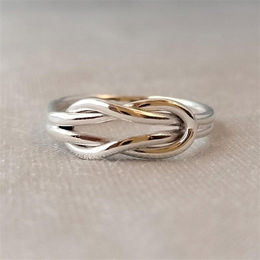 Sterling Silver Celtic Knot Ring – Infinity Crossover Design - Etsy UK