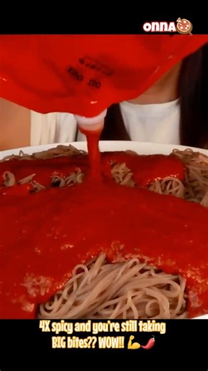 Spicy noodles challenge🔥4X BIG BITES, SPICY COLD NOODLES ©️잇걸Great-Girl