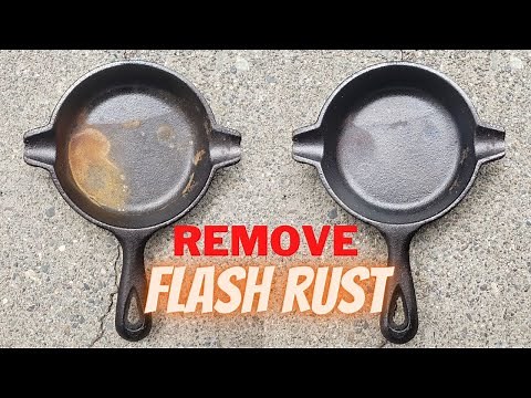 How to remove flash rust with baking soda and water