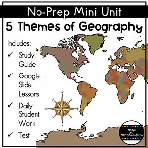 Mini Unit | 5 Themes of Geography | Lessons | Worksheets