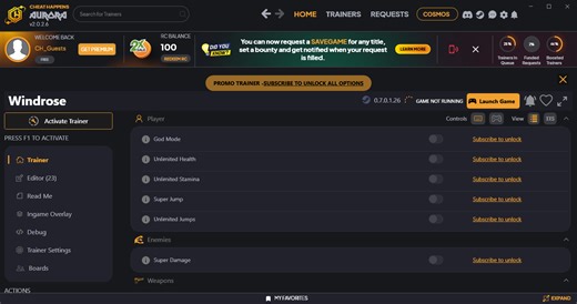 Windrose Trainer  56 v0.7.0.1.26 (Cheat Happens)