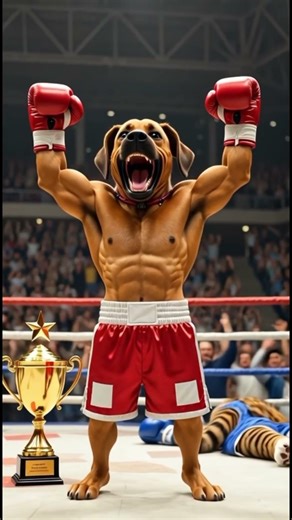 Boxing Championship between Dog and Cat