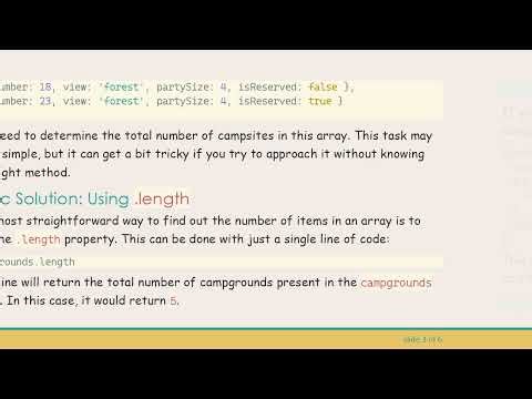 How to Count Campsites in a JavaScript Array