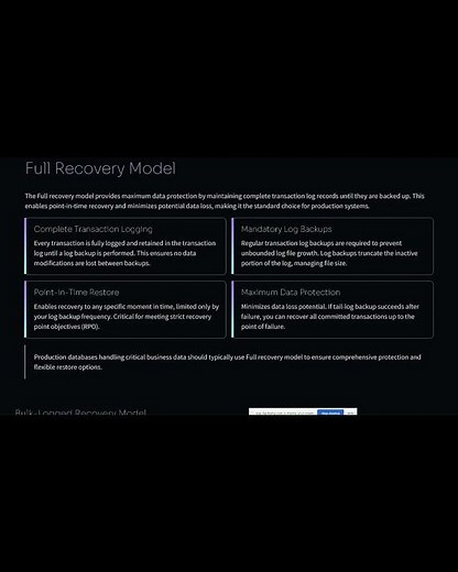 Recovery Models Explained | SQL Server Simple vs Full vs Bulk-Logged #dba #devops #sqlserver